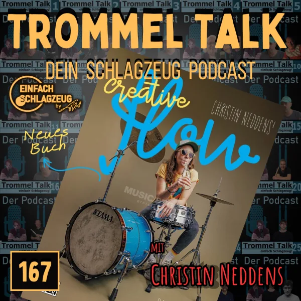 Creative Flow das neue Buch von Christin Neddens – Trommel Talk Podcast Folge 167 mit Christin Neddens
